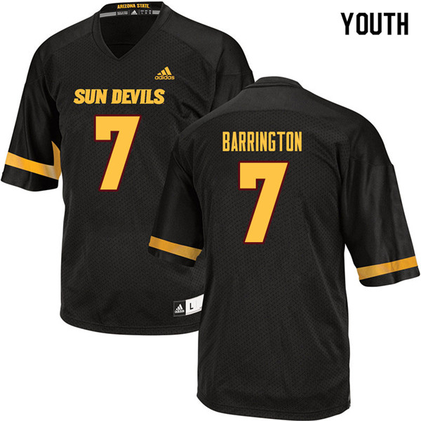 Youth #7 Beau Barrington Arizona State Sun Devils College Football Jerseys Sale-Black